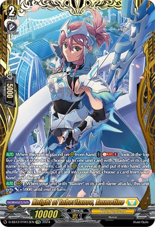 Knight of Inheritance Emmeline (FFR) (1213) [D-SS12] - Cardfight Vanguard Single