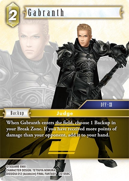 Gabranth (22) [22] - Final Fantasy TCG Single