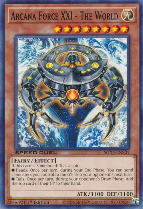 Arcana Force XXI - The World (401) (SGX4) - YuGiOh Single