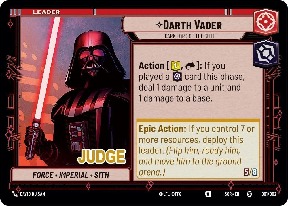 Darth Vader - Dark Lord of the Sith (1) (JDG) - Star Wars: Unlimited Single