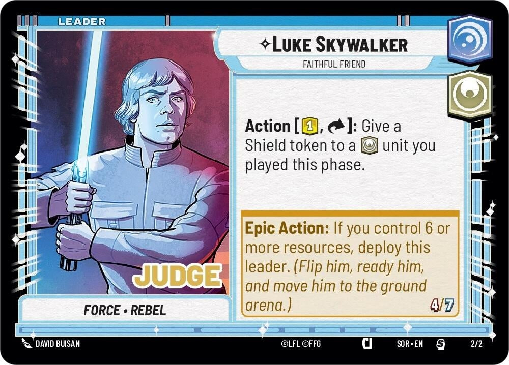 Luke Skywalker - Faithful Friend (2) (JDG) - Star Wars: Unlimited Single