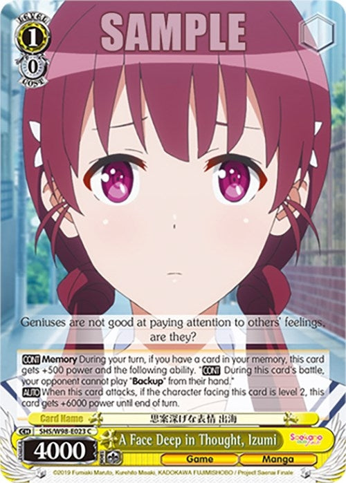 A Face Deep in Thought Izumi (98023) [SHS] - Weiss Schwarz Single