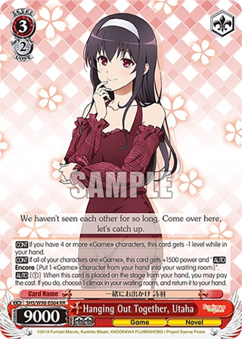 Hanging Out Together Utaha (98064) [SHS] - Weiss Schwarz Single
