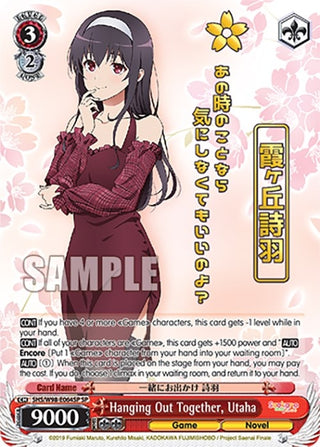 Hanging Out Together Utaha (SP) (98064) [SHS] - Weiss Schwarz Single