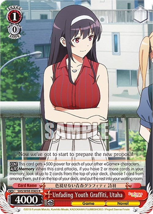 Unfading Youth Graffiti Utaha (98065) [SHS] - Weiss Schwarz Single