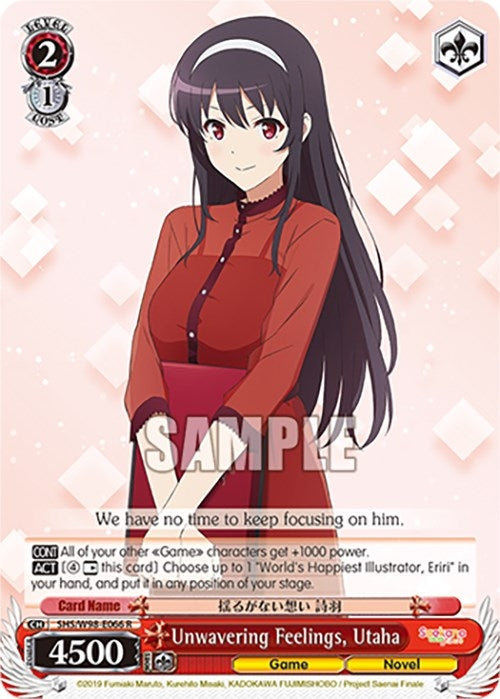 Unwavering Feelings Utaha (98066) [SHS] - Weiss Schwarz Single
