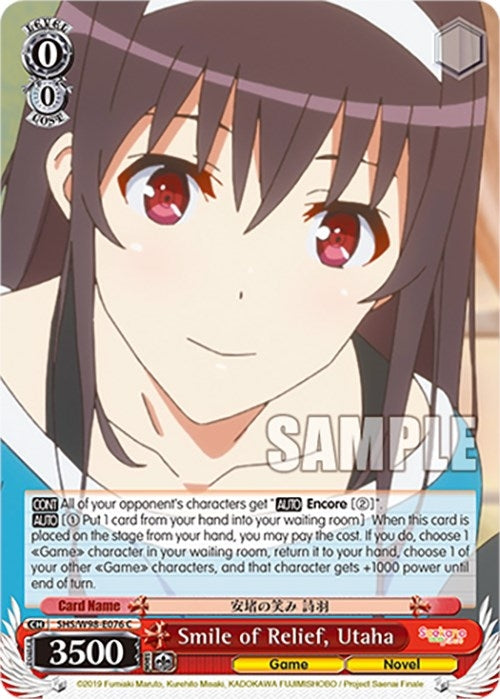 Smile of Relief Utaha (98076) [SHS] - Weiss Schwarz Single