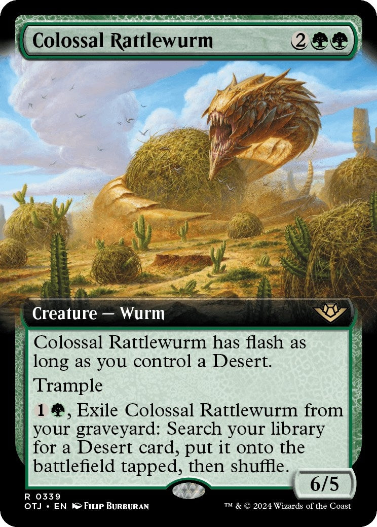 Colossal Rattlewurm (Extended Art) (339) [OTJ] - MTG Single