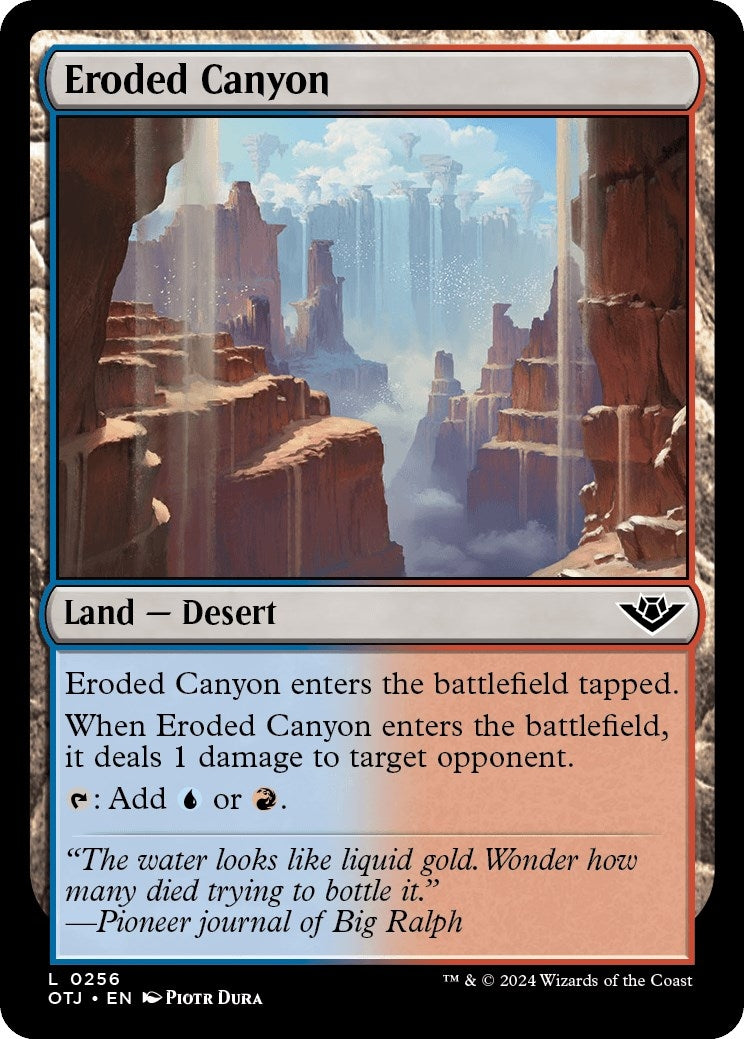 Eroded Canyon (256) [OTJ] - MTG Single