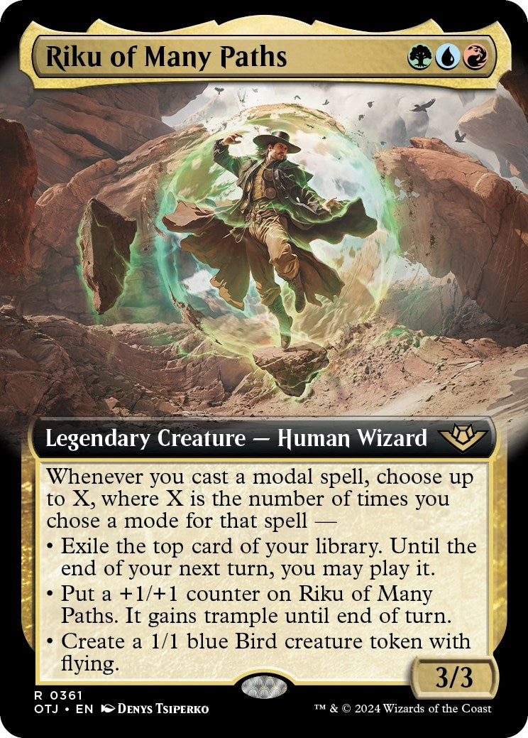 Riku of Many Paths (Extended Art) (361) [OTJ] - MTG Single