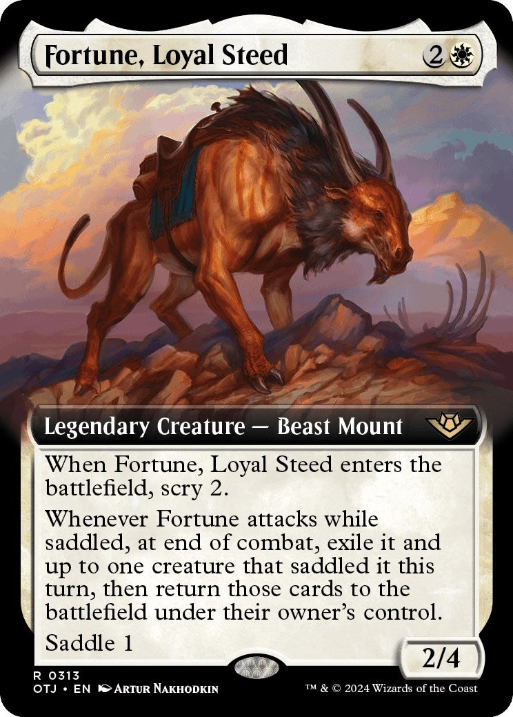 Fortune Loyal Steed (Extended Art) (313) [OTJ] - MTG Single