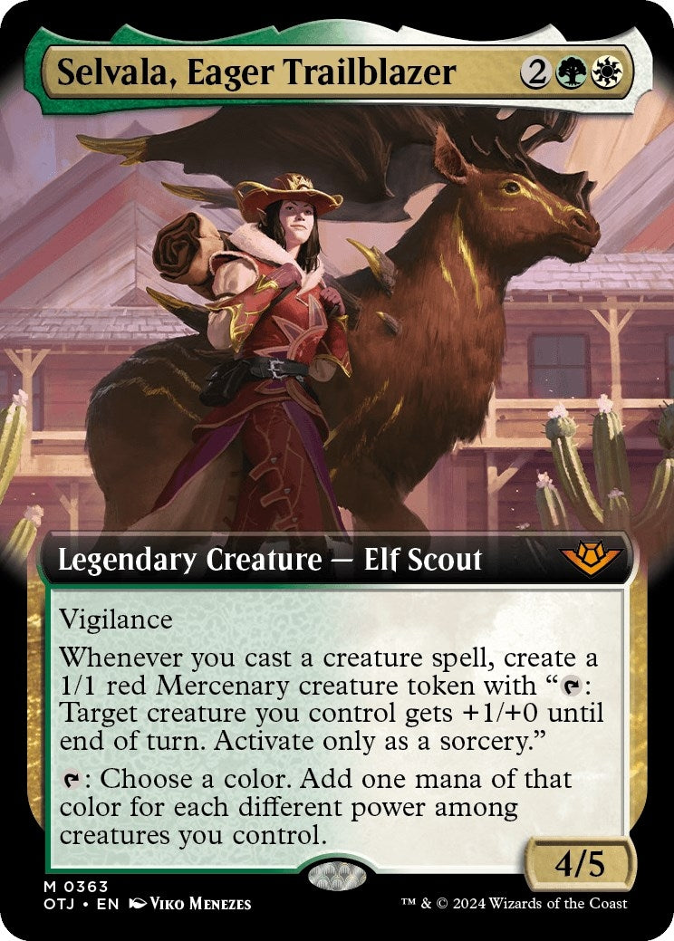 Selvala Eager Trailblazer (Extended Art) (363) [OTJ] - MTG Single