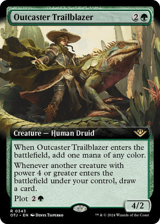 Outcaster Trailblazer (Extended Art) (343) [OTJ] - MTG Single