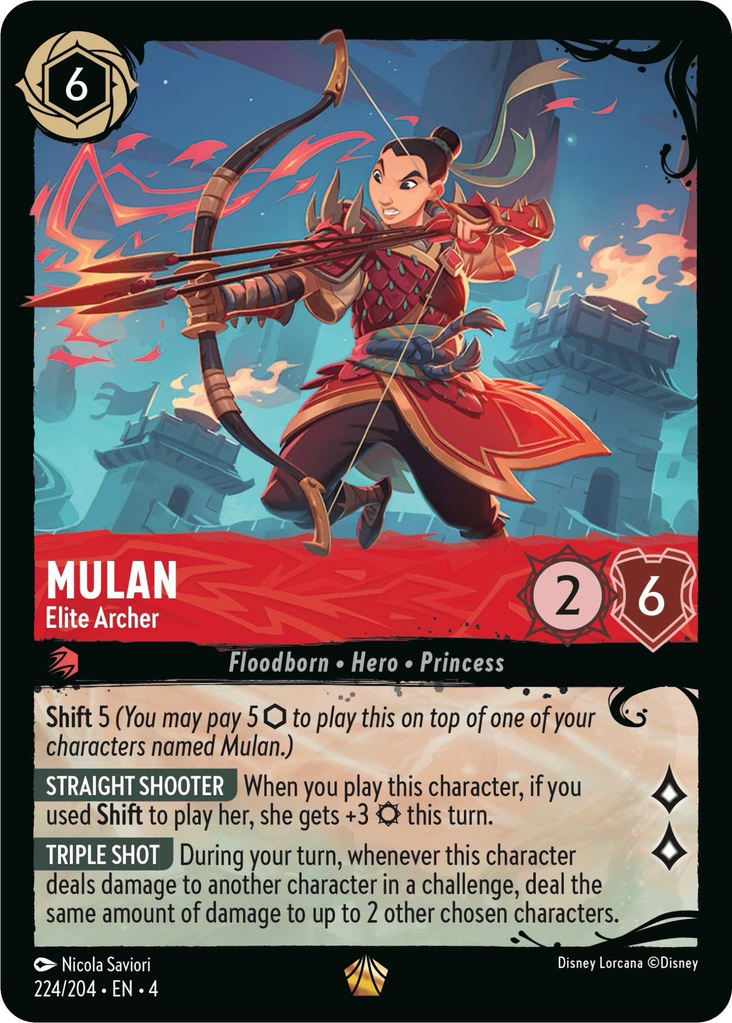 Mulan - Elite Archer (224/204) (244) (Q1) - Disney Lorcana Single