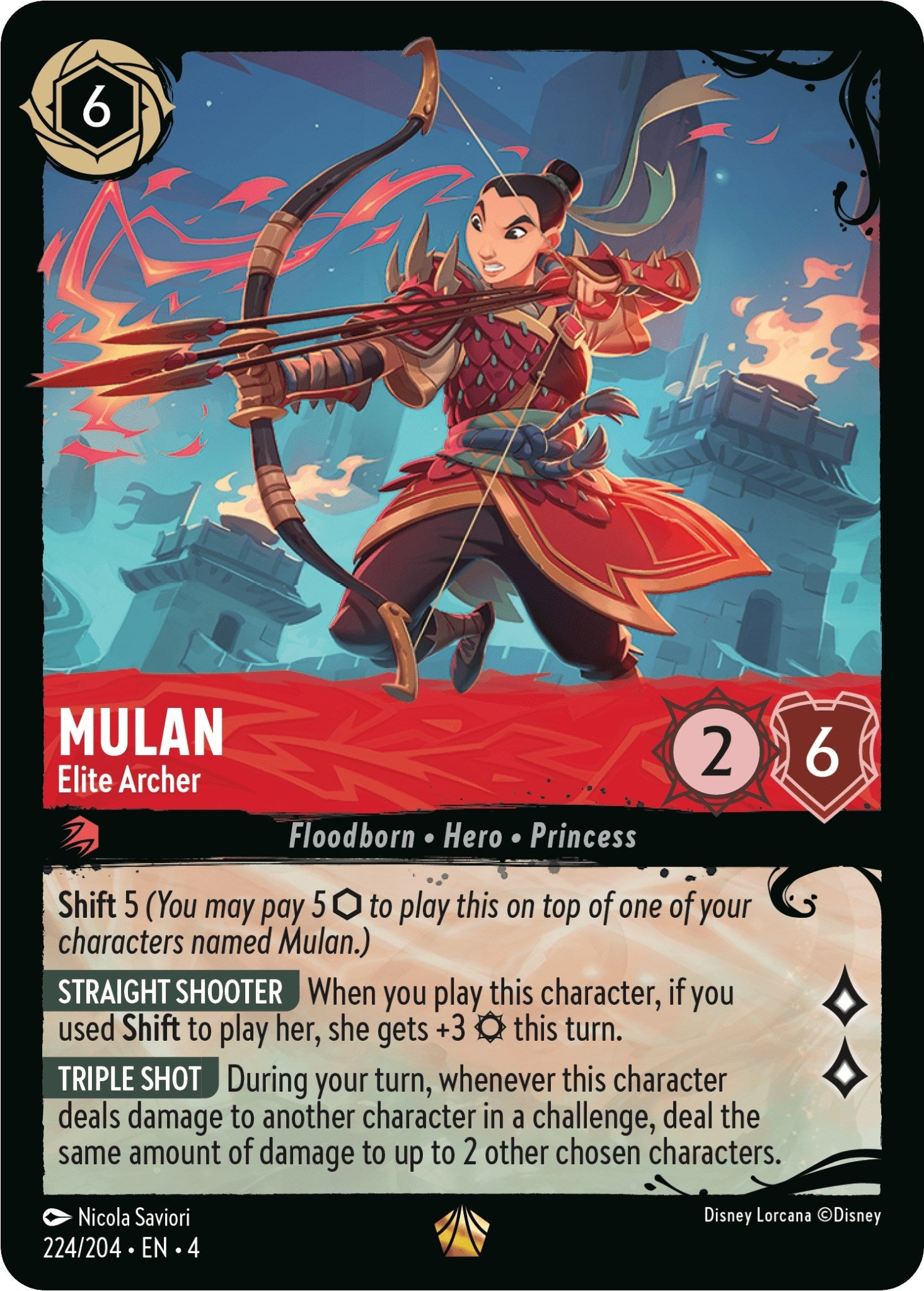 Mulan - Elite Archer (224/204) (244) (Q1) - Disney Lorcana Single