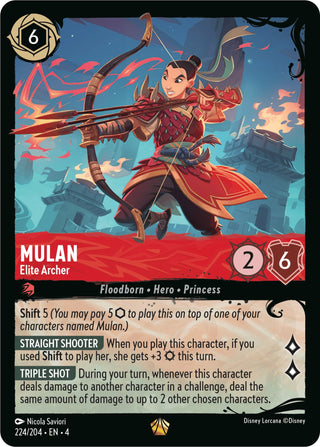 Mulan - Elite Archer (224/204) (244) (Q1) - Disney Lorcana Single