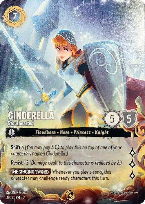 Cinderella - Stouthearted (3) (DLPC) - Disney Lorcana Single