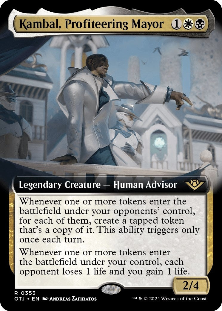 Kambal Profiteering Mayor (Extended Art) (353) [OTJ] - MTG Single
