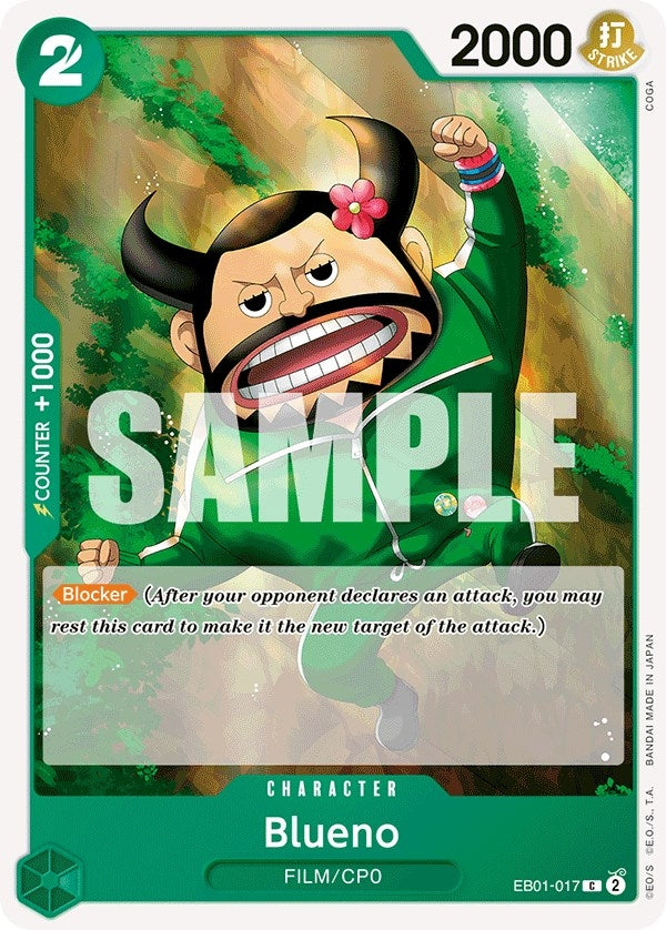 Blueno (017) (1017) (EB-01) - One Piece Card Game Single