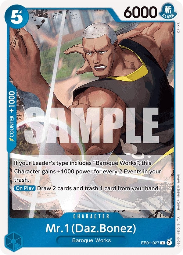 Mr. 1 (Daz.Bonez) (1027) (EB-01) - One Piece Card Game Single