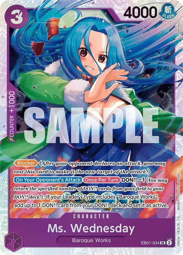 Ms. Wednesday (1034) (EB-01) - One Piece Card Game Single