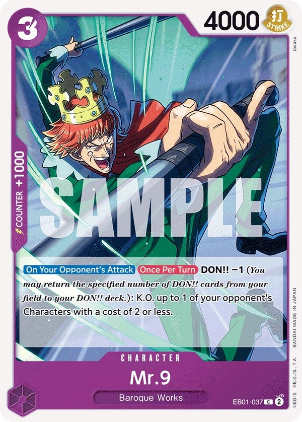Mr. 9 (1037) (EB-01) - One Piece Card Game Single