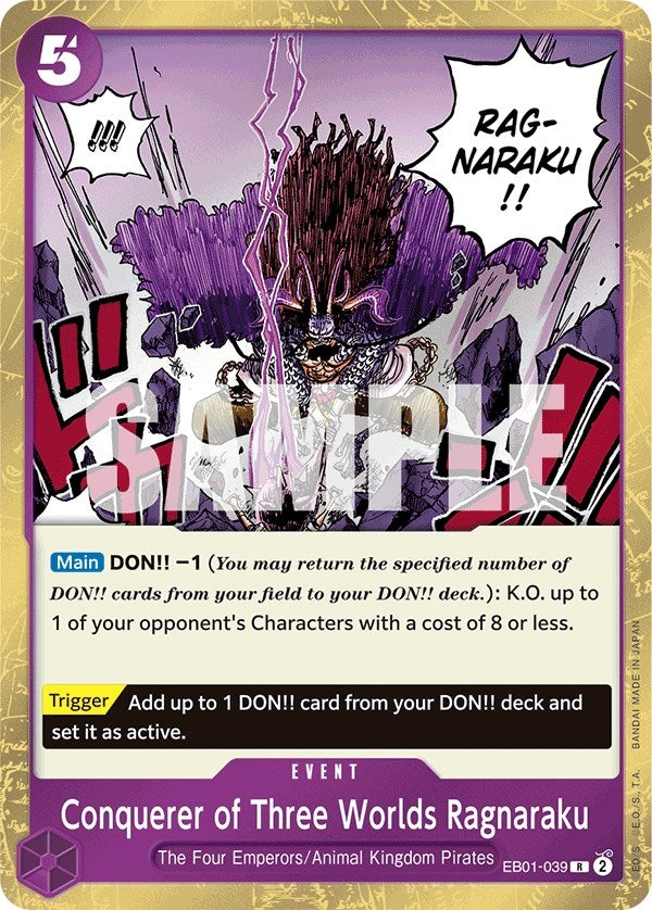 Conquerer of Three Worlds Ragnaraku (1039) (EB-01) - One Piece Card Game Single