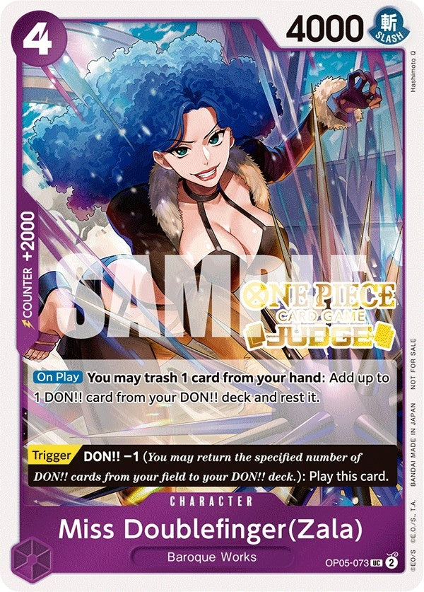 Miss Doublefinger(Zala) (Judge Pack Vol. 3) (5073) (OP-PR) - One Piece Card Game Single