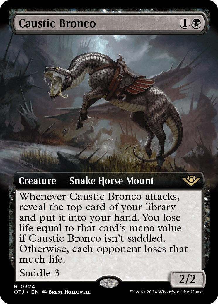 Caustic Bronco (Extended Art) (324) [OTJ] - MTG Single