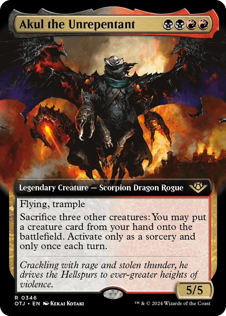 Akul the Unrepentant (Extended Art) (346) [OTJ] - MTG Single