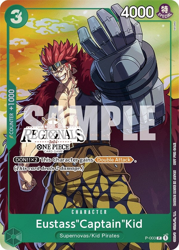Eustass’Captain’Kid (Online Regional 2024 Vol. 2) [Participant] (3) (OP-PR) - One Piece Card Game Single
