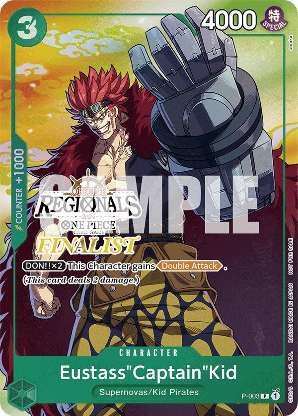 Eustass’Captain’Kid (Offline Regional 2024 Vol. 2) [Finalist] (3) (OP-PR) - One Piece Card Game Single