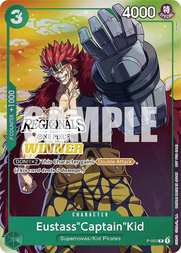 Eustass’Captain’Kid (Offline Regional 2024 Vol. 2) [Winner] (3) (OP-PR) - One Piece Card Game Single