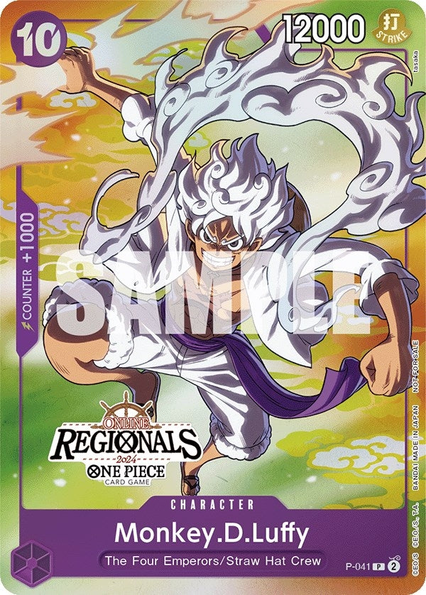 Monkey.D.Luffy (041) (Online Regional 2024 Vol. 2) [Participant] (41) (OP-PR) - One Piece Card Game Single
