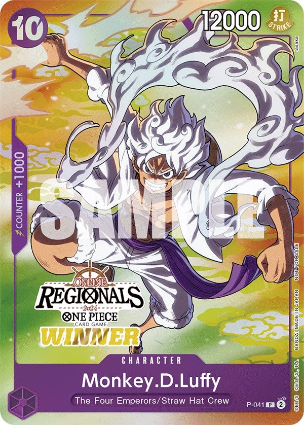 Monkey.D.Luffy (041) (Online Regional 2024 Vol. 2) [Winner] (41) (OP-PR) - One Piece Card Game Single