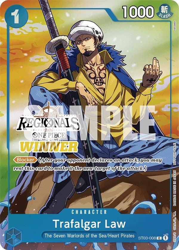 Trafalgar Law (Online Regional 2024 Vol. 2) [Winner] (3008) (OP-PR) - One Piece Card Game Single
