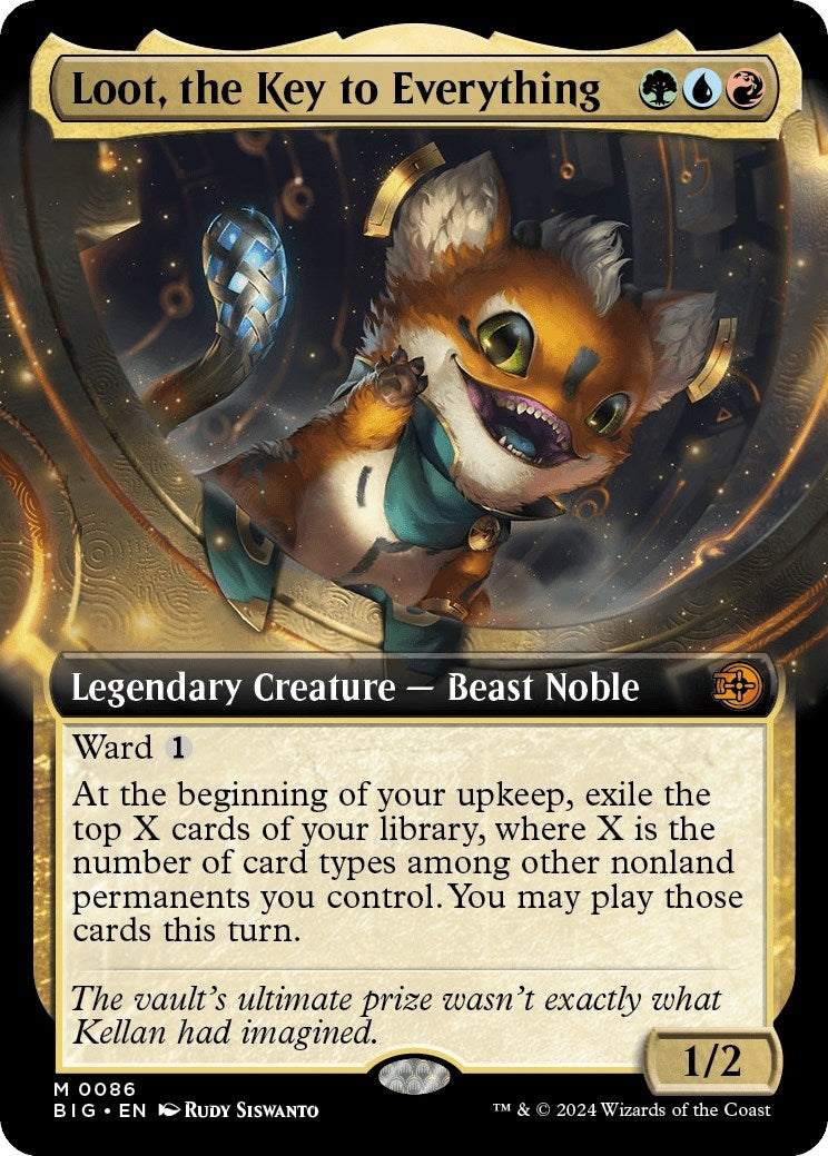 Loot the Key to Everything (Extended Art) (86) [BIG] - MTG Single