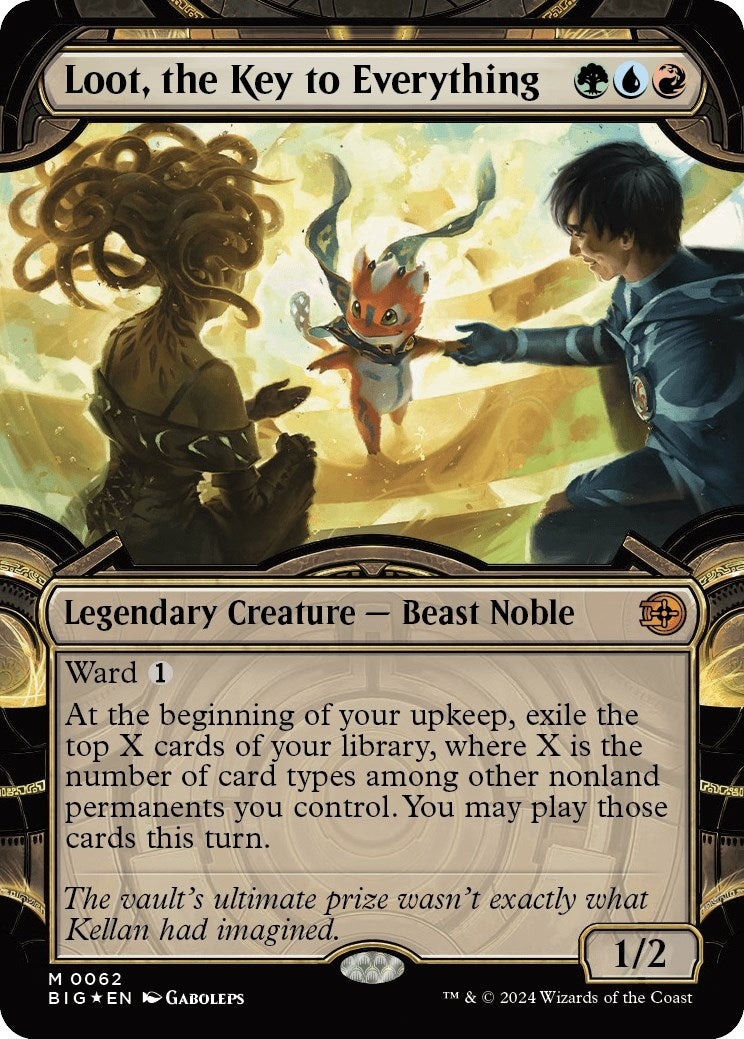 Loot the Key to Everything (Showcase) (Raised Foil) (62) [BIG] - MTG Single