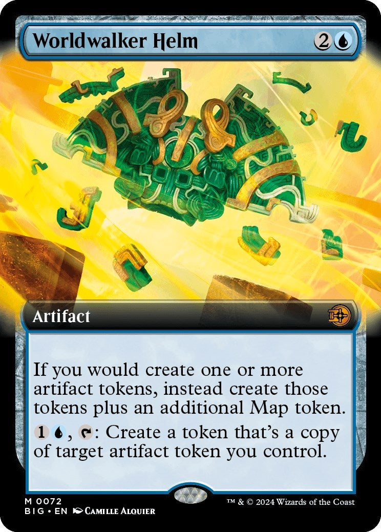 Worldwalker Helm (Extended Art) (72) [BIG] - MTG Single
