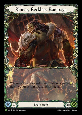 Rhinar Reckless Rampage - HER105 (105) [PR] - Flesh and Blood TCG Single