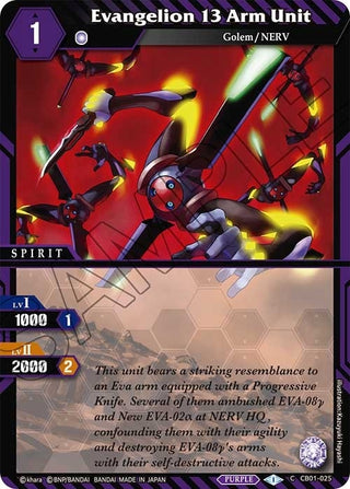 Evangelion 13 Arm Unit (1025) [CB01] - Battle Spirits Saga Single