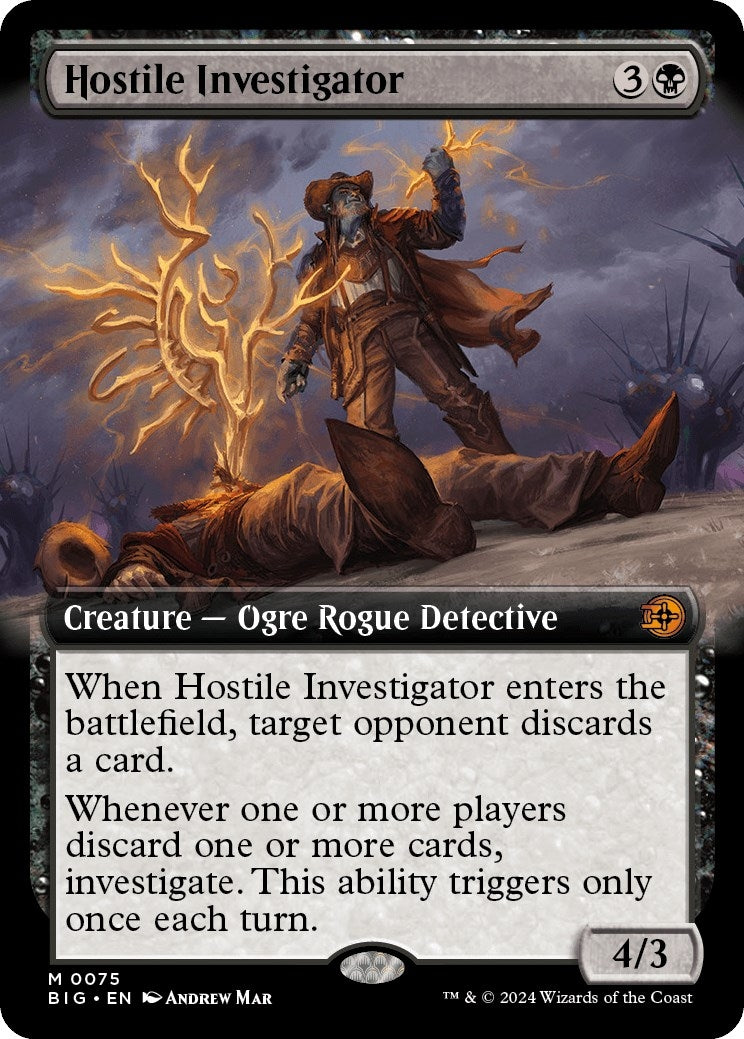 Hostile Investigator (Extended Art) (75) [BIG] - MTG Single