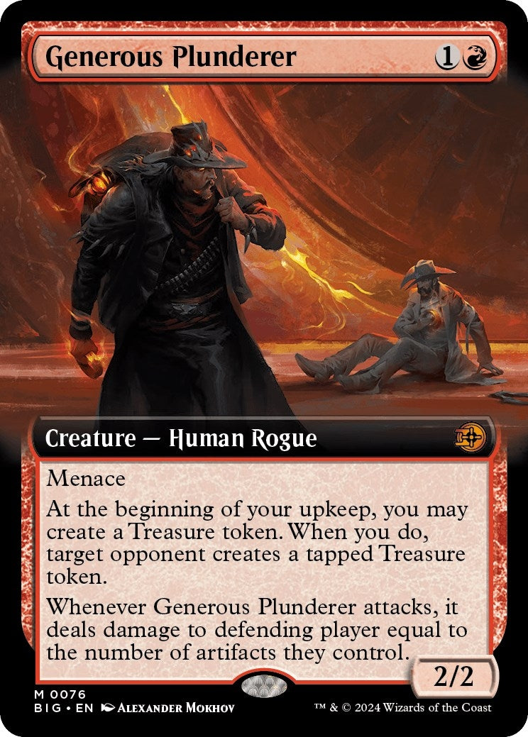 Generous Plunderer (Extended Art) (76) [BIG] - MTG Single