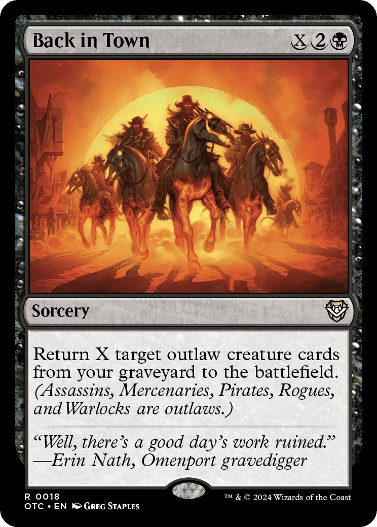 Image for Back in Town (18) (Outlaws of Thunder Junction) - Magic: The Gathering