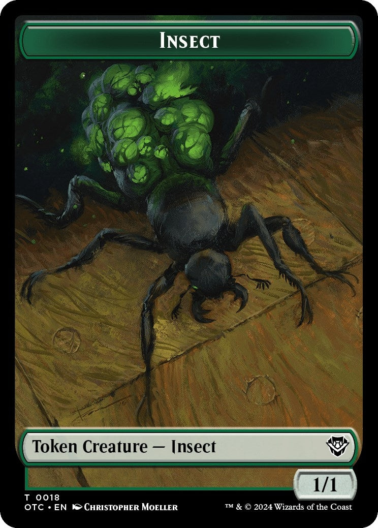 Insect // Elemental (0017) Double-Sided Token (0) [OTC] - MTG Single