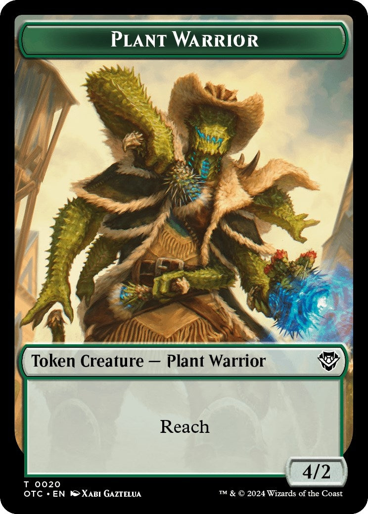 Plant Warrior // Plant Double-Sided Token (0) [OTC] - MTG Single