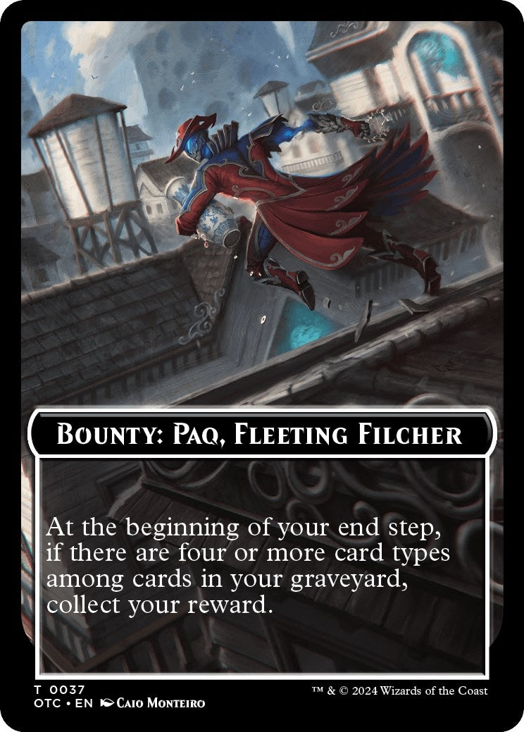Bounty: Paq Fleeting Filcher // Bounty Rules Double-Sided Token (0) [OTC] - MTG Single