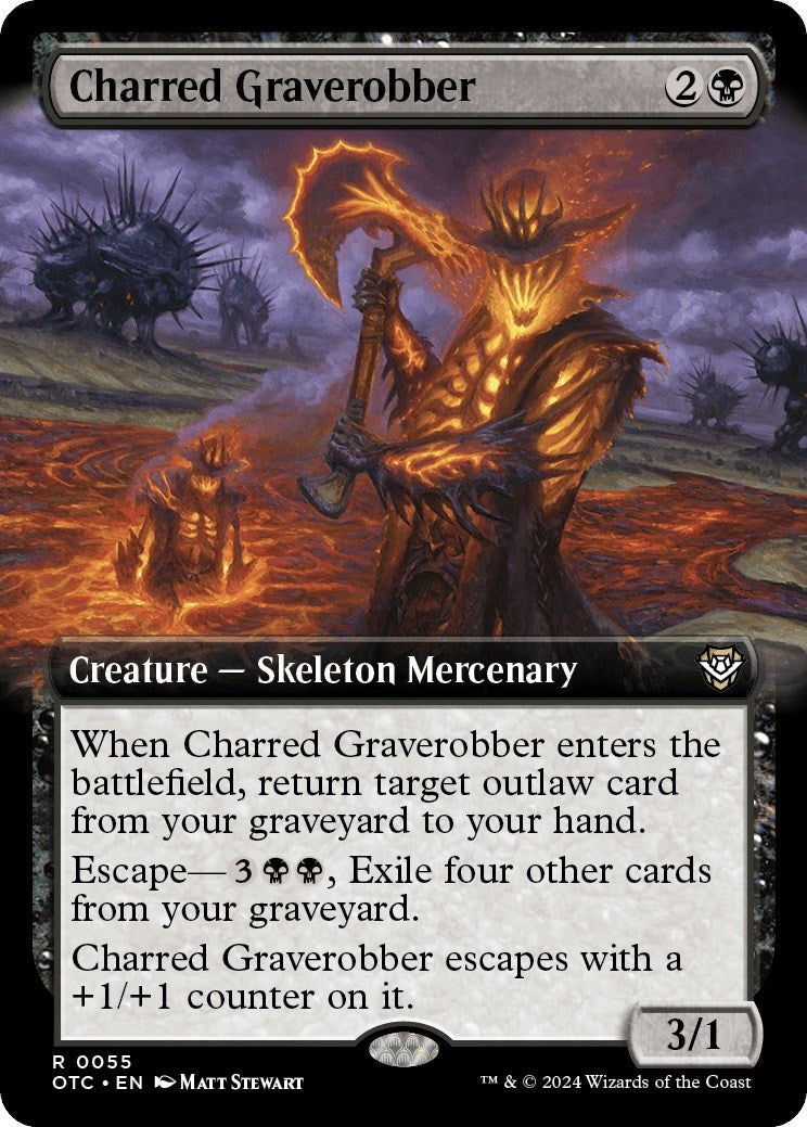 Charred Graverobber (Extended Art) (55) [OTC] - MTG Single