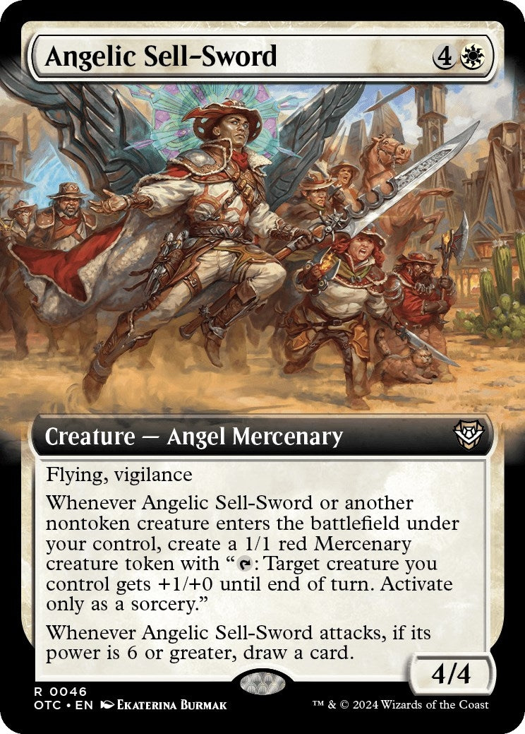 Angelic Sell-Sword (Extended Art) (46) [OTC] - MTG Single