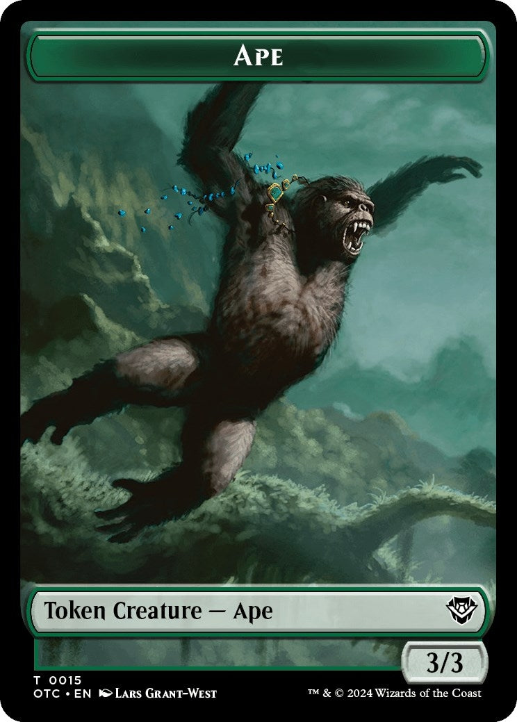 Ape // Shark Double-Sided Token (0) [OTC] - MTG Single
